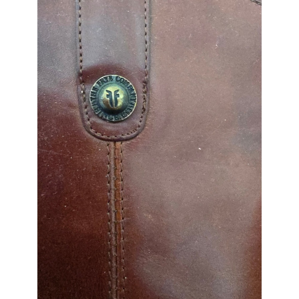 Frye Melissa Button Tall Riding Boots Cognac Brown Leather Womens 7 B 77167 - Picture 3 of 8